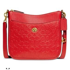 Coach Chaise Crossbody Bag Signature Leather RED NWT
